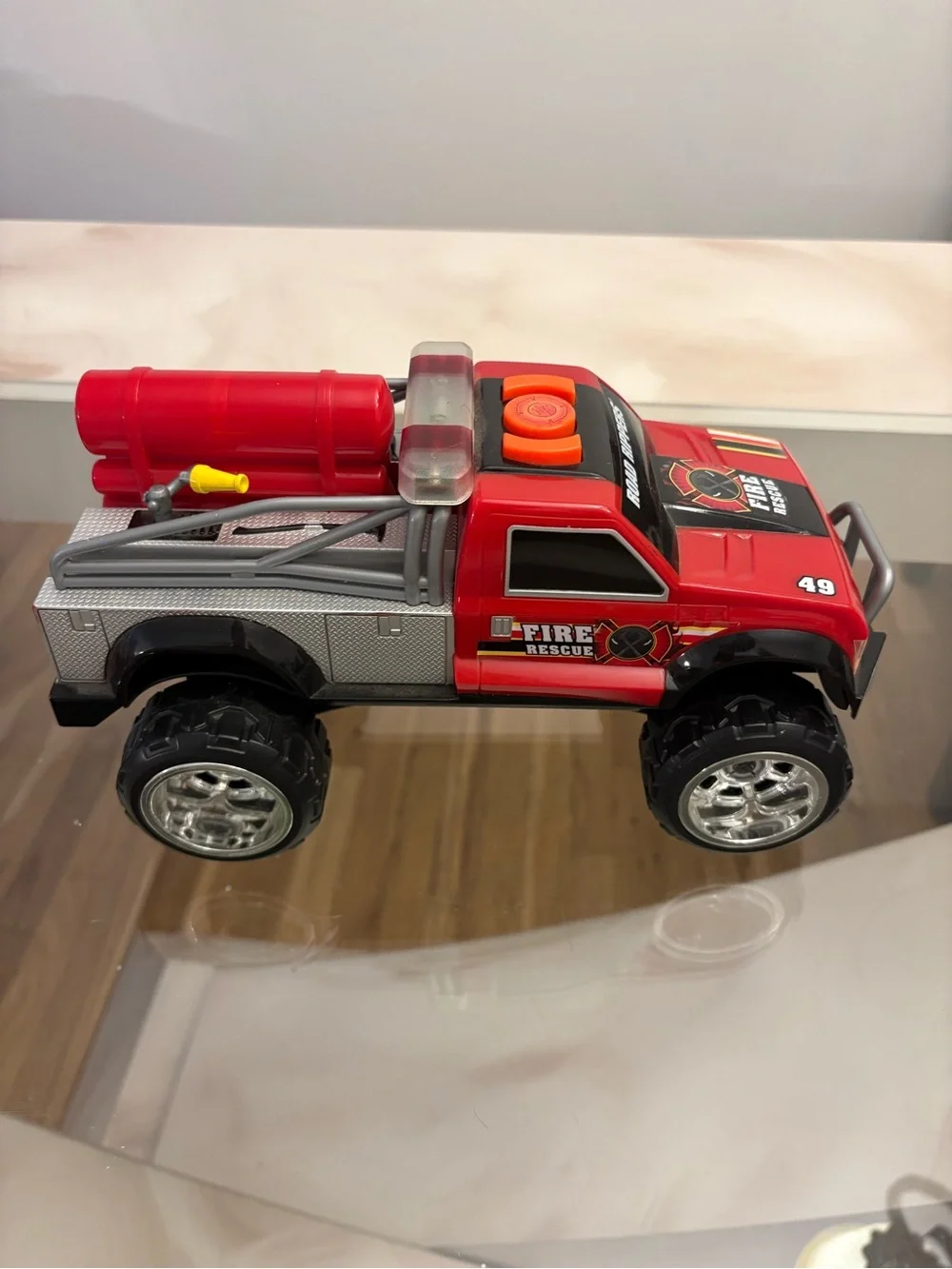 Red Fire Rescue Toy Truck for Kids - Durable Play Vehicle